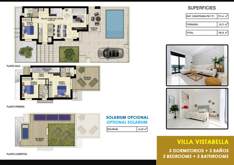 Villas in the residential area of Entrenaranjos, next to the Vistabella Golf course